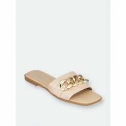 GC SHOES Rina Nude Flat Sandals