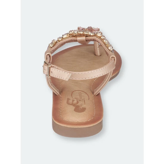 GC SHOES Angie Rose Gold Flat Sandals Rosegold 5 GC SHOES Angie Rose Gold Flat Sandals Rosegold - Image 3