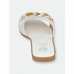 GC SHOES Rina White Flat Sandals -GC SHOES Shop unnamed file 1038