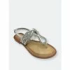 GC SHOES Sunshine Silver Flat Sandals -GC SHOES Shop unnamed file 1062