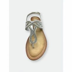 GC SHOES Sunshine Silver Flat Sandals -GC SHOES Shop unnamed file 1064