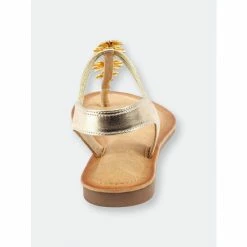 GC SHOES Carlie Gold Flat Sandals -GC SHOES Shop unnamed file 1092