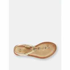 GC SHOES Carlie Gold Flat Sandals -GC SHOES Shop unnamed file 1093