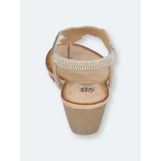 GC SHOES Billie Gold Wedge Sandals 5 GC SHOES Billie Gold Wedge Sandals - Image 3