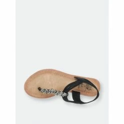 GC SHOES Ariella Black Flat Sandals 10 GC SHOES Ariella Black Flat Sandals -GC SHOES Shop unnamed file 1116