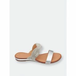 GC SHOES Jacey Silver Flat Sandals 7 GC SHOES Jacey Silver Flat Sandals -GC SHOES Shop unnamed file 1123