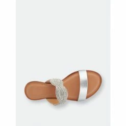 GC SHOES Jacey Silver Flat Sandals 8 GC SHOES Jacey Silver Flat Sandals -GC SHOES Shop unnamed file 1124
