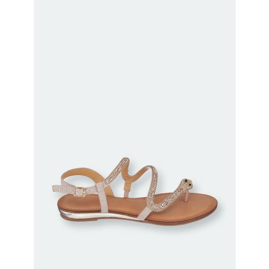 GC SHOES Sky Rose Gold Flat Sandals Rosegold 4 GC SHOES Sky Rose Gold Flat Sandals Rosegold - Image 2