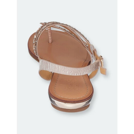 GC SHOES Sky Rose Gold Flat Sandals Rosegold 5 GC SHOES Sky Rose Gold Flat Sandals Rosegold - Image 3