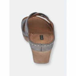 GC SHOES Gisele Pewter Wedge Sandals -GC SHOES Shop unnamed file 114