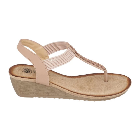 GC SHOES Tori Nude Wedge Sandals 4 GC SHOES Tori Nude Wedge Sandals - Image 2