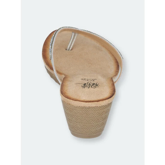 GC SHOES Sia Silver Wedge Sandals 5 GC SHOES Sia Silver Wedge Sandals - Image 3