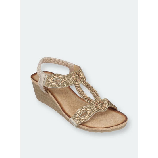 GC SHOES Pelle Gold Wedge Sandals 3 GC SHOES Pelle Gold Wedge Sandals