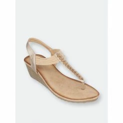 GC SHOES Tori Gold Wedge Sandals