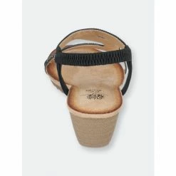 GC SHOES Dua Black Wedge Sandals -GC SHOES Shop unnamed file 1175