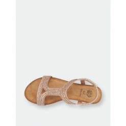 GC SHOES Coretta Rose Gold Wedge Sandals -GC SHOES Shop unnamed file 1190