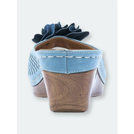 GC SHOES Juliet Blue Wedge Sandals 5 GC SHOES Juliet Blue Wedge Sandals - Image 3