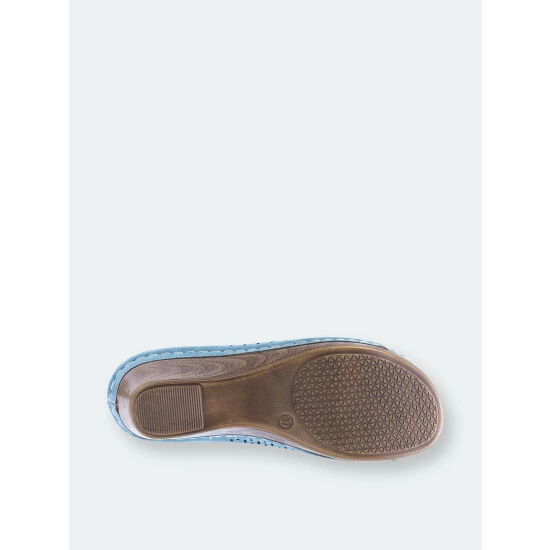 GC SHOES Juliet Blue Wedge Sandals 7 GC SHOES Juliet Blue Wedge Sandals - Image 5