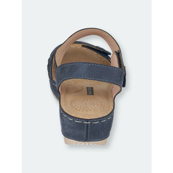 GC SHOES Samar Blue Wedge Sandals 5 GC SHOES Samar Blue Wedge Sandals - Image 3