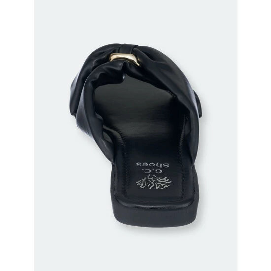 GC SHOES Perri Black Flat Sandals 5 GC SHOES Perri Black Flat Sandals - Image 3
