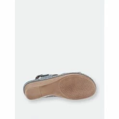 GC SHOES Cynthia Pewter Wedge Sandals -GC SHOES Shop unnamed file 1366