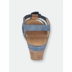 GC SHOES Beck Navy Wedge Sandals -GC SHOES Shop unnamed file 1373