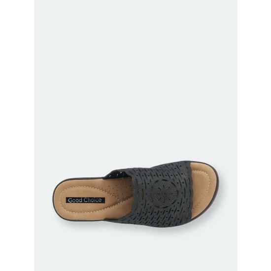 GC SHOES Maddy Black Wedge Sandals 5 GC SHOES Maddy Black Wedge Sandals - Image 3