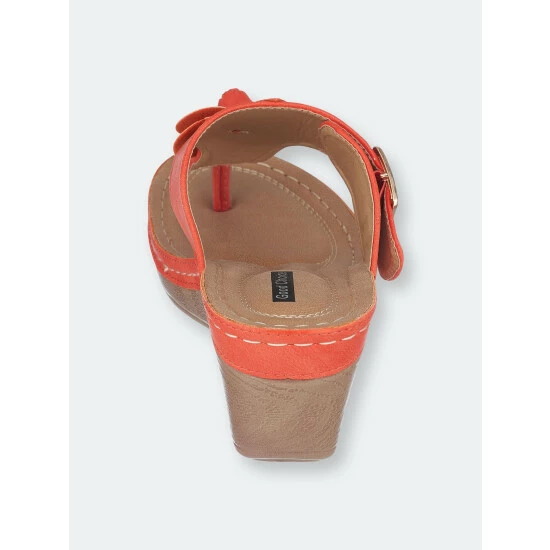 GC SHOES Flora Orange Wedge Sandals 5 GC SHOES Flora Orange Wedge Sandals - Image 3