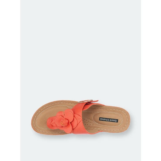 GC SHOES Flora Orange Wedge Sandals 6 GC SHOES Flora Orange Wedge Sandals - Image 4