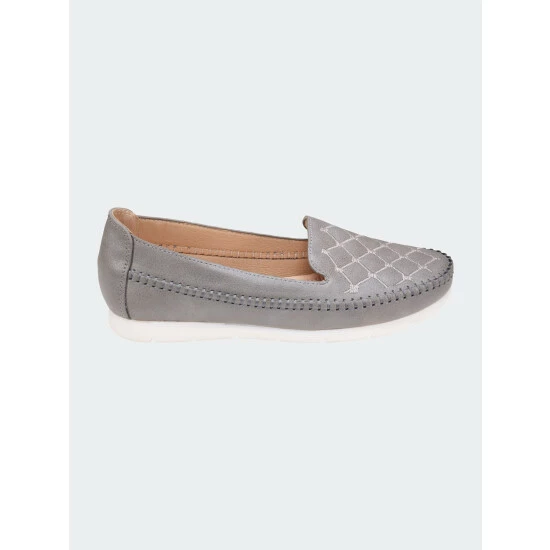 GC SHOES Soria Grey Flat Sandals Flats 4 GC SHOES Soria Grey Flat Sandals Flats - Image 2