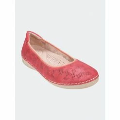GC SHOES Kiana Red Flat Sandals Flats