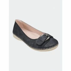 GC SHOES Byron Black Flat Sandals Flats