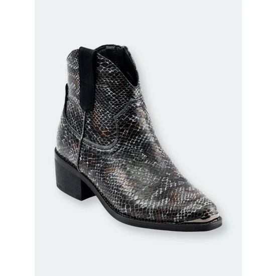 GC SHOES Stax Black Snake Ankle Bootie Booties 3 GC SHOES Stax Black Snake Ankle Bootie Booties