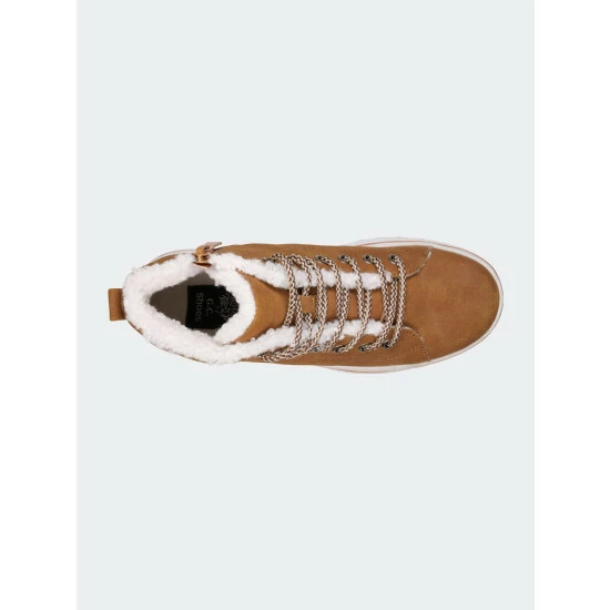 GC SHOES Justine Lace-Up Cognac Bootie Booties 5 GC SHOES Justine Lace-Up Cognac Bootie Booties - Image 3