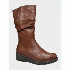 GC SHOES Dange Cognac Wedge Boot Boots