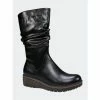 GC SHOES Dange Black Wedge Boot Boots -GC SHOES Shop unnamed file 1515