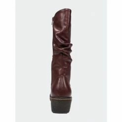 GC SHOES Dange Burgundy Wedge Boot Boots -GC SHOES Shop unnamed file 1522