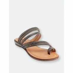 GC SHOES Harmonie Black Flat Sandals
