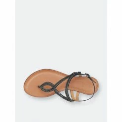 GC SHOES Selena Black Flat Sandals 10 GC SHOES Selena Black Flat Sandals -GC SHOES Shop unnamed file 160