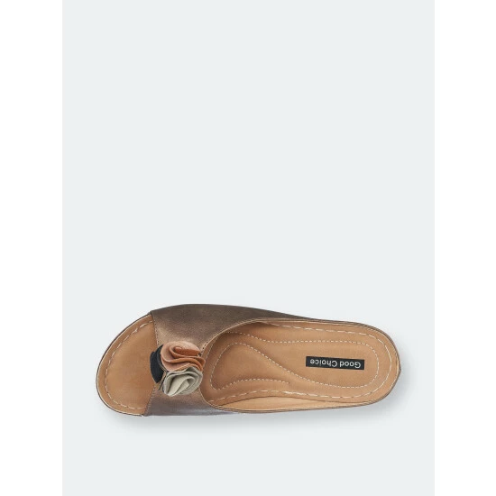 GC SHOES Sydney Bronze Wedge Sandals 6 GC SHOES Sydney Bronze Wedge Sandals - Image 4