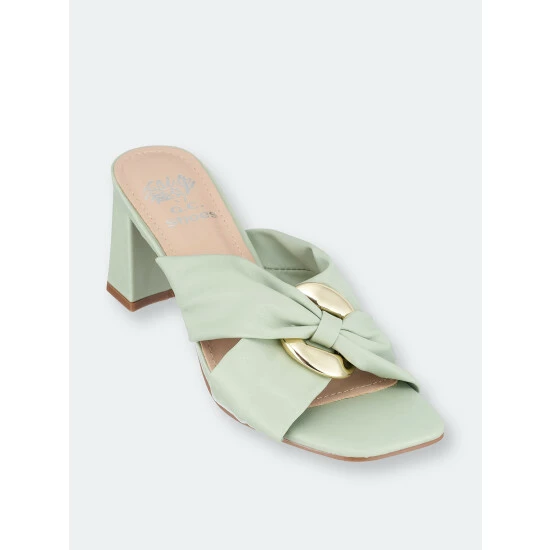 GC SHOES Zane Green Heeled Sandals 3 GC SHOES Zane Green Heeled Sandals