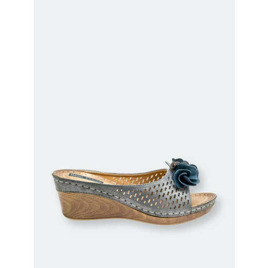 GC SHOES Juliet Pewter Wedge Sandals 4 GC SHOES Juliet Pewter Wedge Sandals - Image 2