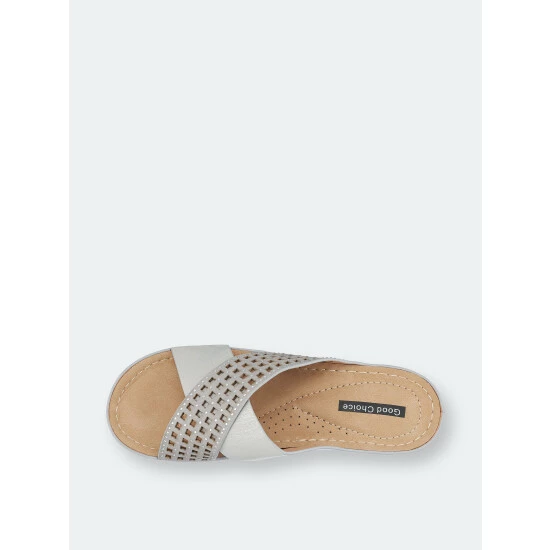 GC SHOES Isabella Silver Wedge Sandals 6 GC SHOES Isabella Silver Wedge Sandals - Image 4