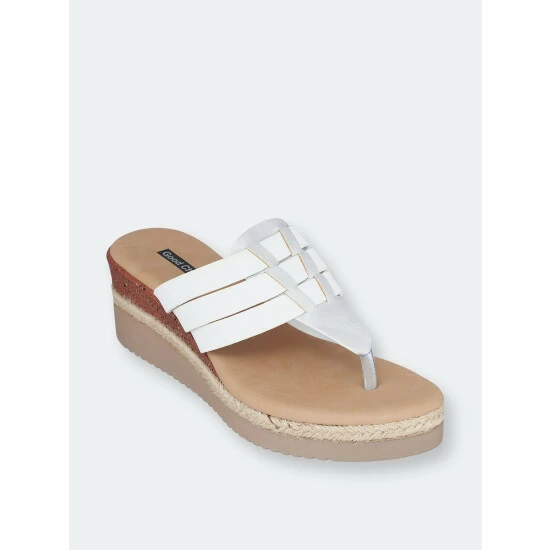 GC SHOES Garson White Wedge Sandals 3 GC SHOES Garson White Wedge Sandals