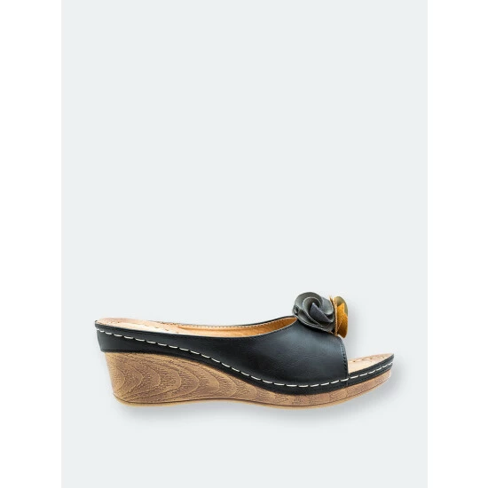 GC SHOES Sydney Black Wedge Sandals 4 GC SHOES Sydney Black Wedge Sandals - Image 2