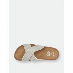 GC SHOES Ariane Silver Footbed Sandals -GC SHOES Shop unnamed file 23
