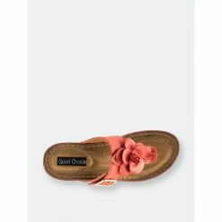 GC SHOES Flora Coral Wedge Sandals -GC SHOES Shop unnamed file 233
