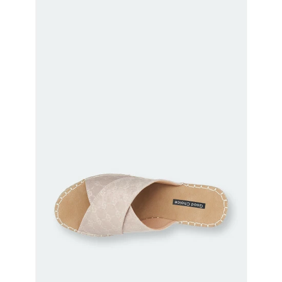 GC SHOES Darline Nude Espadrille Wedge Sandals 6 GC SHOES Darline Nude Espadrille Wedge Sandals - Image 4