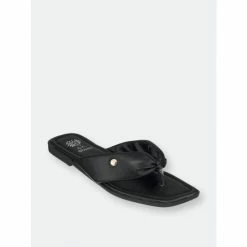 GC SHOES Reid Black Flat Sandals