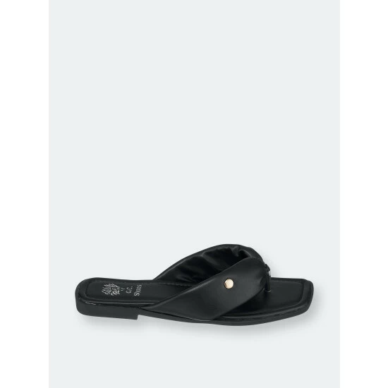GC SHOES Reid Black Flat Sandals 4 GC SHOES Reid Black Flat Sandals - Image 2